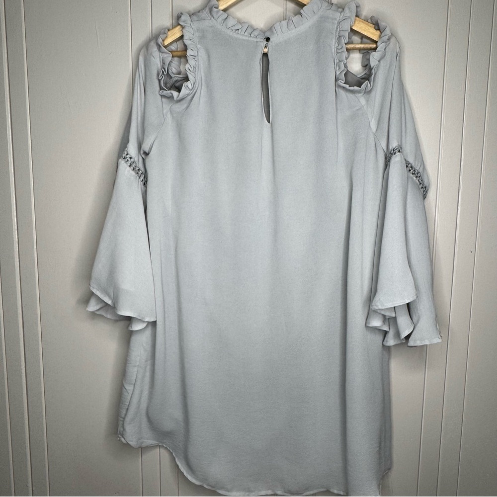 PPLA Light Gray Cold Shoulder Dress - Picture 10 of 16